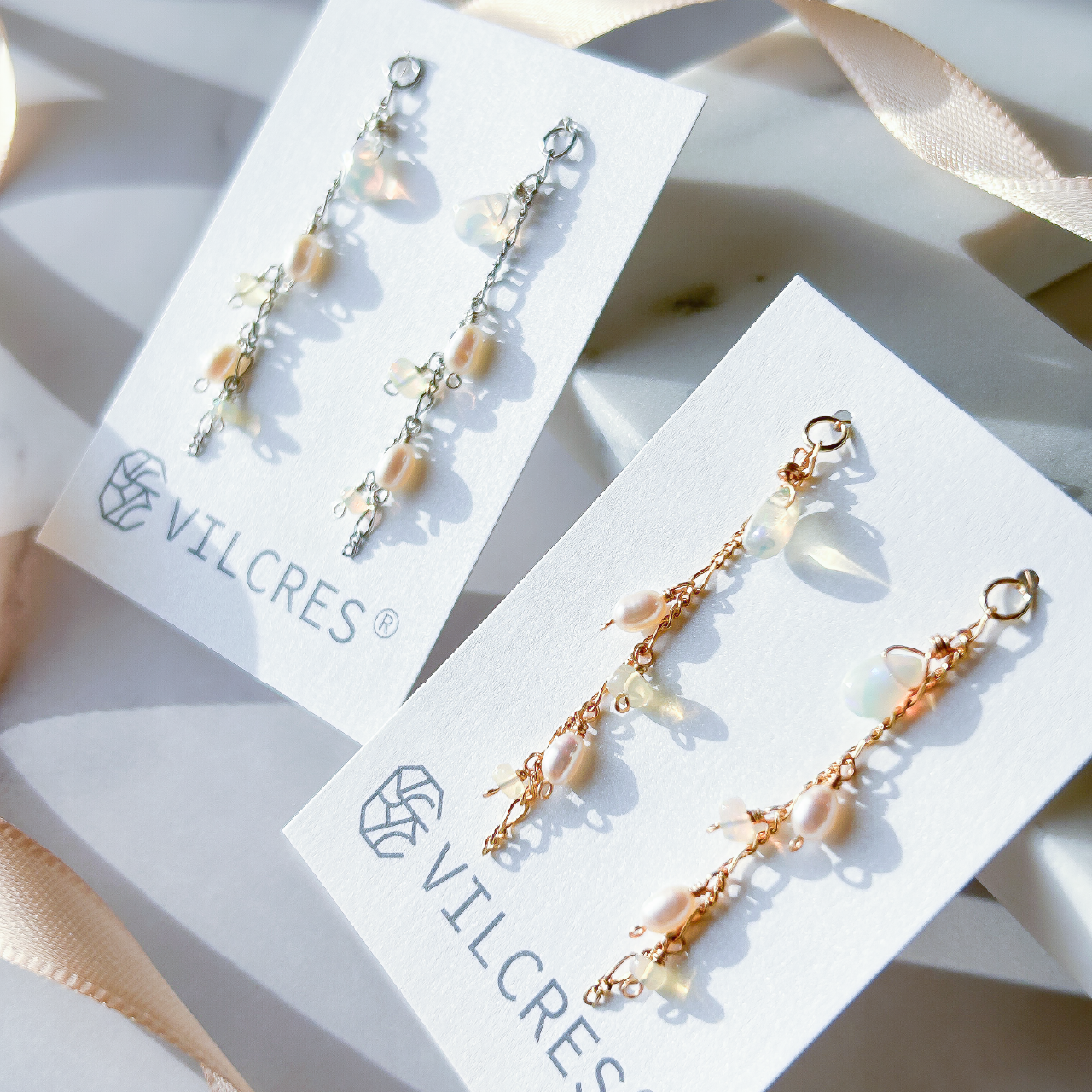 オパール×淡水パール チャーム CH-11002