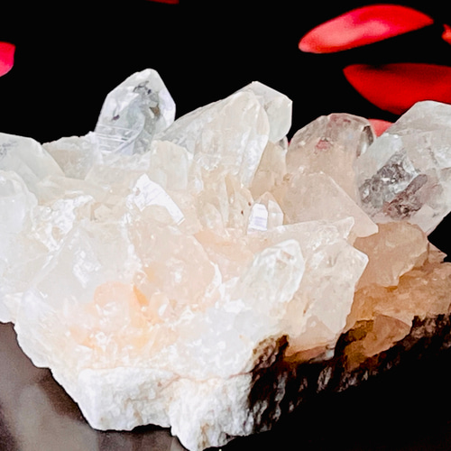 ファントム ヒマラヤ 虹 マニカラン産 水晶 原石 クラスター