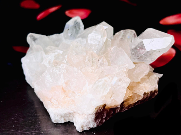 ファントム ヒマラヤ 虹 マニカラン産 水晶 原石 クラスター