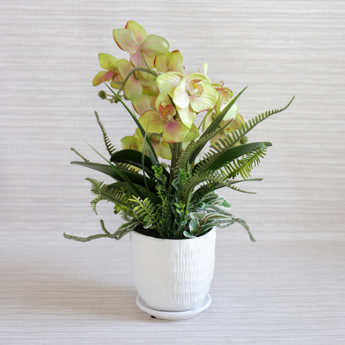 造花 AXYLEX 造花 屋外用 フェイクマム - 16束 人工植物 屋外 緑の