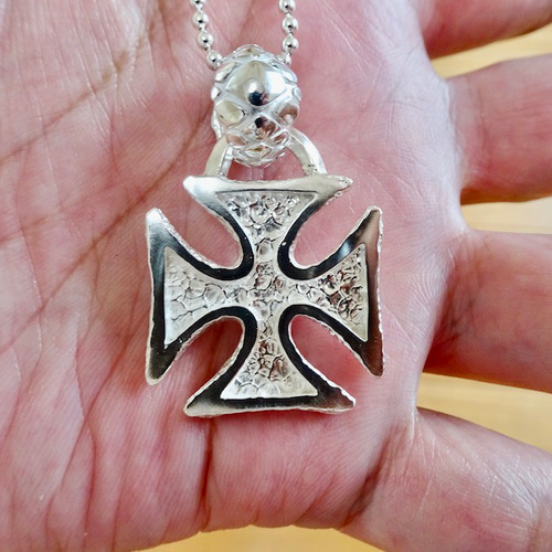 仁尾彫金『プラチナ、アイアンクロスヘッド』ハンドメイド33  