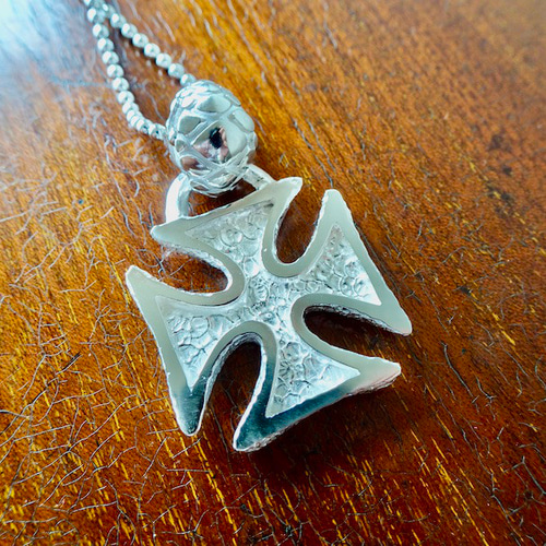 仁尾彫金『プラチナ、アイアンクロスヘッド』ハンドメイド33  