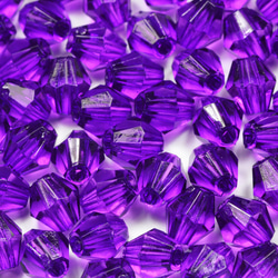 お徳用 プラビーズ アクリルビーズ ソロバン型 6mm パープル 紫色 20グラム入り 細長いタイプ 3枚目の画像