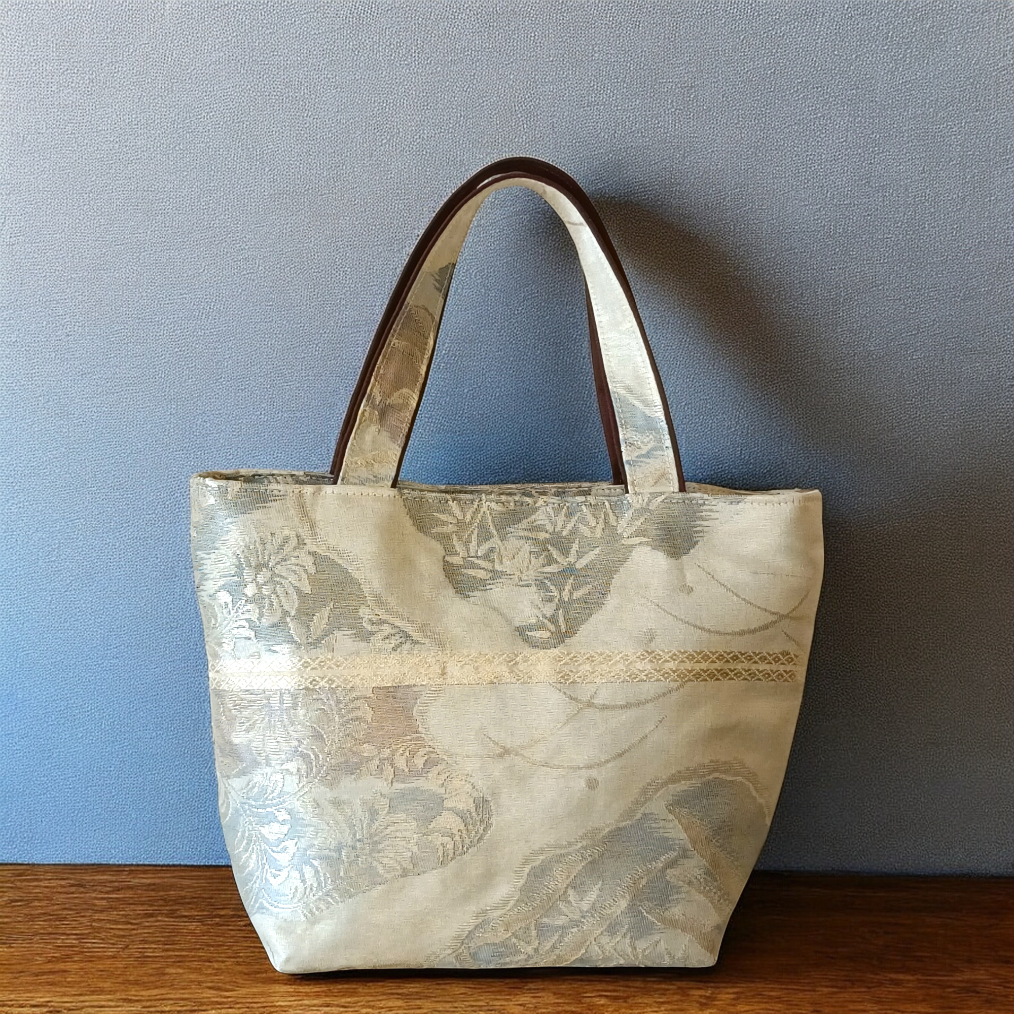 58-3 帯 リメイク 正絹 大人バッグ 小さめ トートバッグ 着物 日本製 5,250円