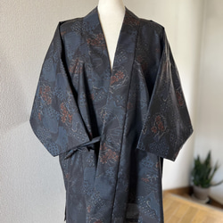 大島紬 作務衣 シルク 現品限り 男女兼用可能 お洒落さんの