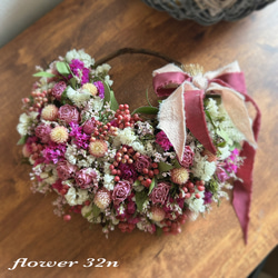 バラとスターチスのpink♡pinkリース リース flower32n 通販 19144638