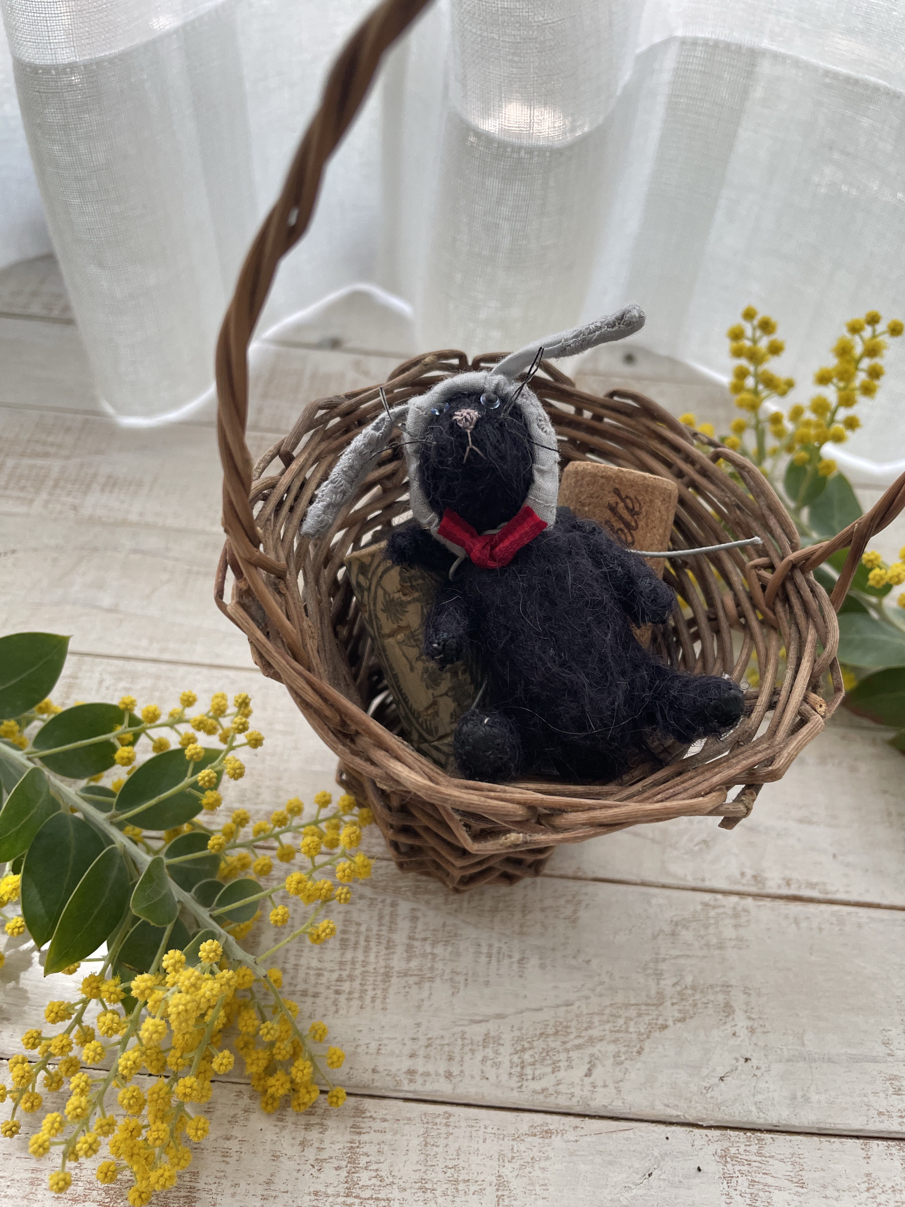 ボンネットを被ったミニミニ仔猫ちゃん