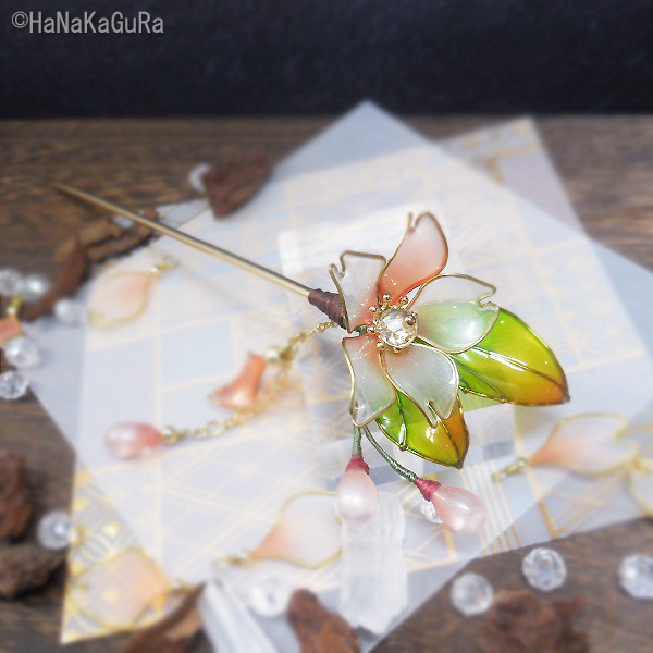 桜ひと挿しシンプルかんざし