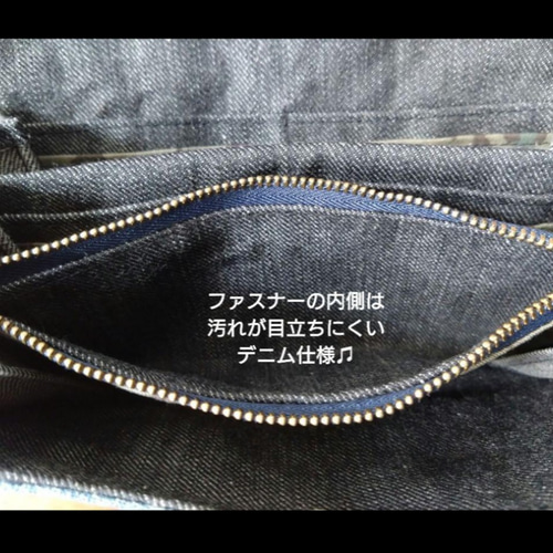 №707【DENIM✖️Leopard LongWalletデニムリメイク長財布ヒョウ