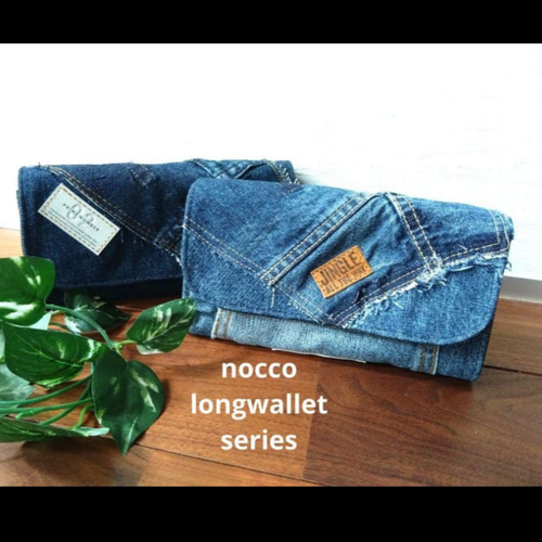№707【DENIM✖️Leopard LongWalletデニムリメイク長財布ヒョウ