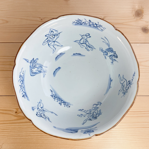 京焼・清水焼 山本壹楽(壹楽窯) 染付祥瑞花鳥組飯碗 アウトレット>