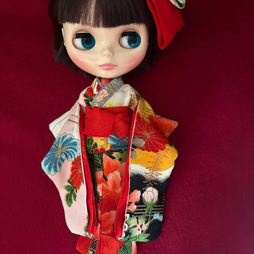 アイシードール着物　(振袖) 22cmドールさん振袖 0226 ブライス アイシードール その他人形 suteki