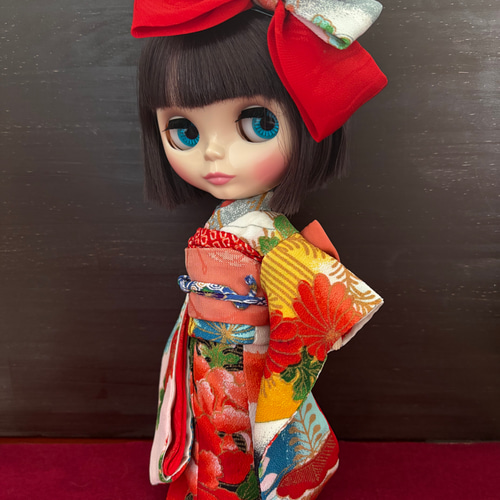 アイシードール着物　(振袖) 22cmドールさん振袖 0226 ブライス アイシードール その他人形 suteki