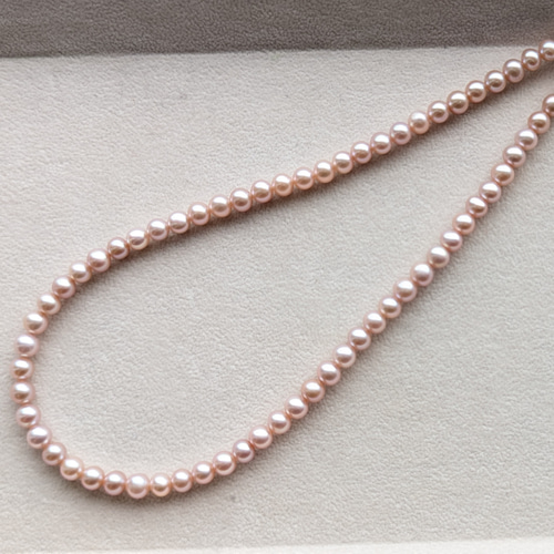 レア パープルピンク ベビーパール 淡水パール 一連ネックレス 高品質