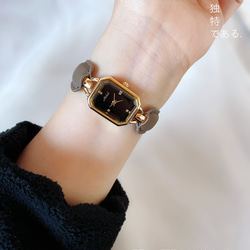 手巻き時計 ブラックダイヤル チェーンブレスレット e41dd6dbf89fefde0ef26a3ee6802f