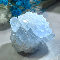ミニ セレスタイト クラスター天青石 天使の石 鉱物 天然石 安眠 癒し 天使の石໒꒱✨ 虹入り セレスタイト 天青石 ミニクラスター 原石 ラフ