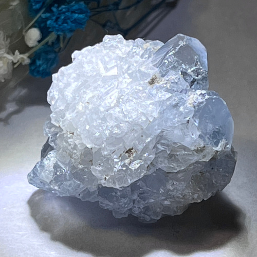 天使の石໒꒱✨　虹入り　セレスタイト　天青石　クラスター　原石　ラフストーン 天使の石໒꒱✨ 虹入り セレスタイト 天青石 ミニクラスター
