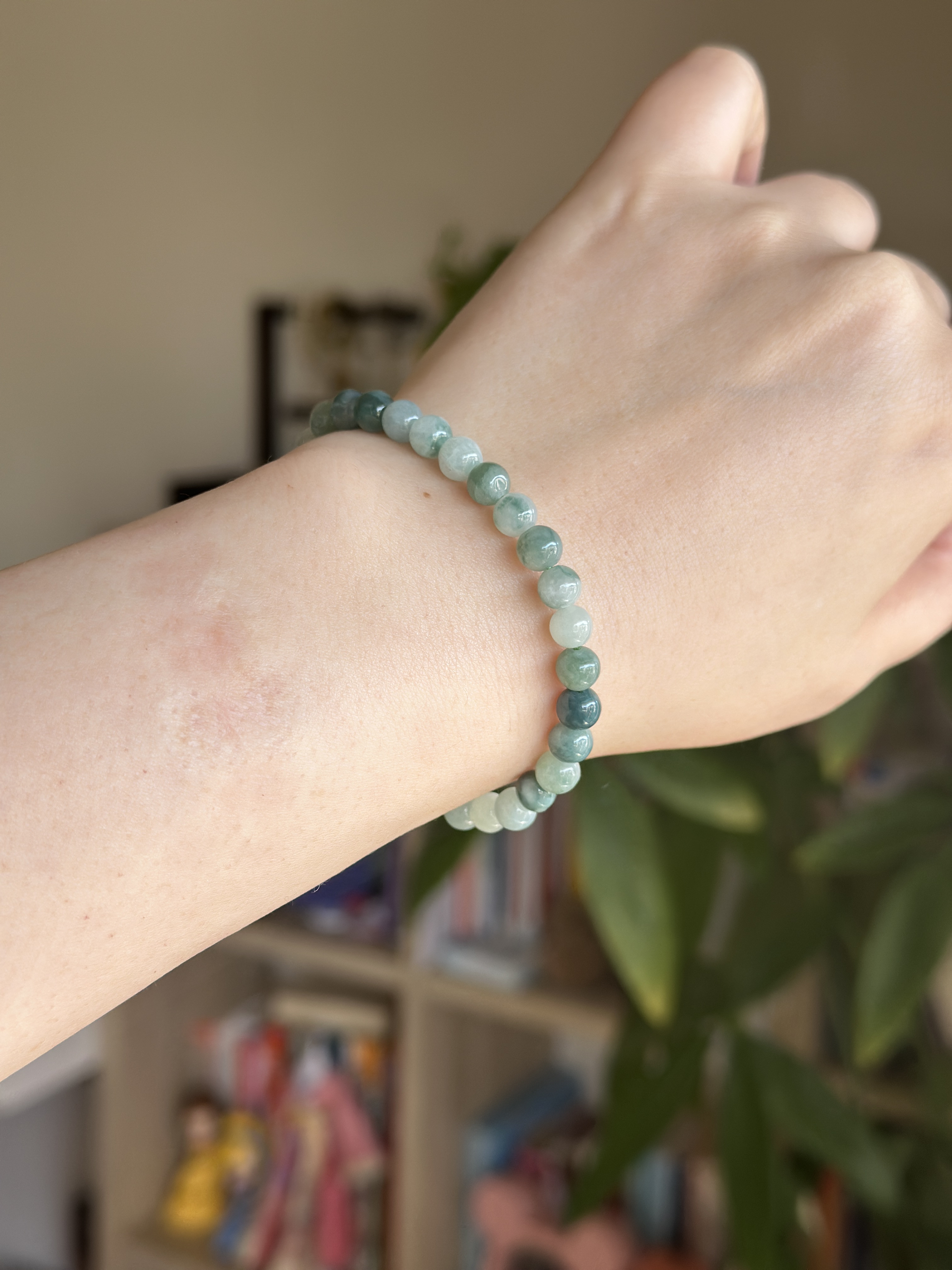 ミャンマーA貨翡翠 本翡翠ジェイド 飄花ヒスイ ブレスレット