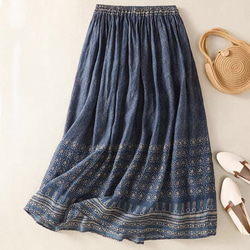 夏◆綿麻◆スカート◆コットンリネン◆通勤◆通学◆ 2枚目の画像