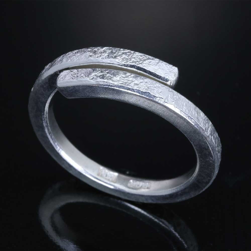 指輪 メンズ : 岩石丸 鎚目 シルバー リング シルバーリング 槌目 11～25号 シンプル R-405