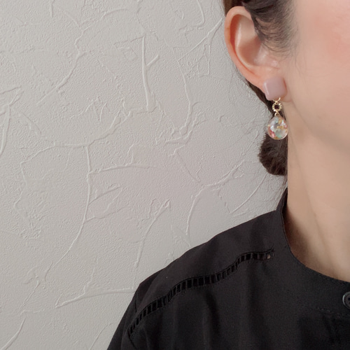 2色から選べる♪ アシンメトリー スクエア と 雫 の ニュアンス風