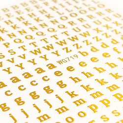 ネイル デコ シール 英語 アルファベット ゴールド シルバー 金銀(S123) 2枚目の画像