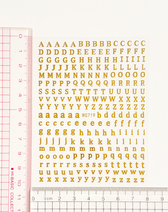 ネイル デコ シール 英語 アルファベット ゴールド シルバー 金銀(S123) 3枚目の画像