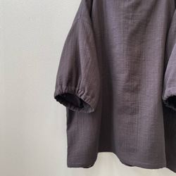 ダブルガーゼTシャツ。チャコールグレー。身幅・袖幅たっぷりで着やすいタイプ。【受注製作】 13枚目の画像