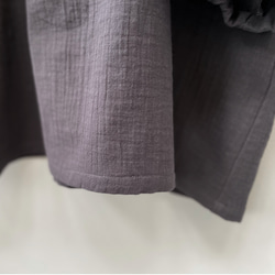 ダブルガーゼTシャツ。チャコールグレー。身幅・袖幅たっぷりで着やすいタイプ。【受注製作】 14枚目の画像