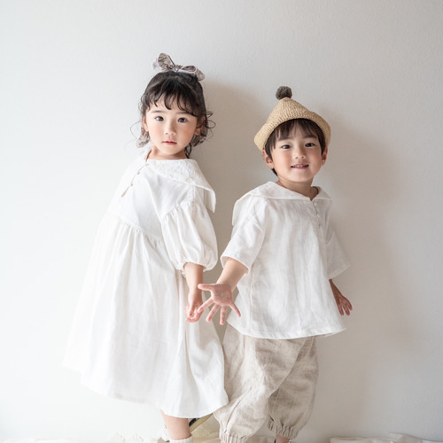 【ファッション通販】の商品をすべて 受注製作】セーラーワンピース ホワイト 子供服 kurumi 通販 ワンピース