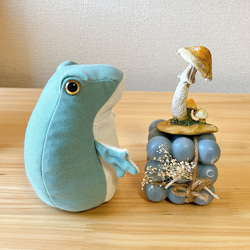 おねむのタコくんJr.【キルトグレー×ミントグリーン】 ぬいぐるみ