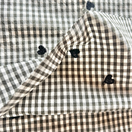 ARCHIVE 2013SS 刺繍ギンガムチェックジャケット ミキオサカベ 短丈 original cotton刺繍生地（ギンガムチェック・ミニハート刺繍