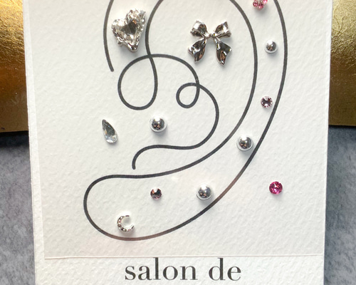 耳つぼジュエリー セルフ用⑩ イヤリング・ノンホールピアス salon de