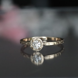 K10天然ダイヤモンド0.213カラットの10金リング 7枚目の画像