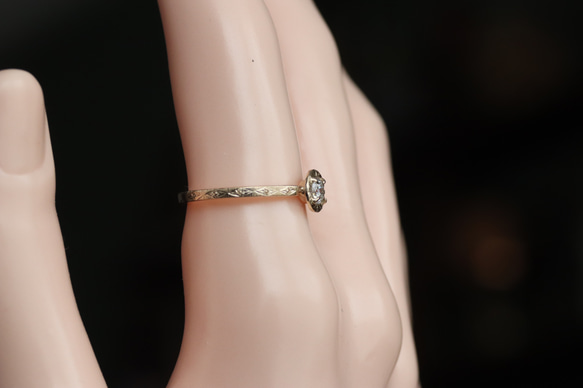 K10天然ダイヤモンド0.213カラットの10金リング 12枚目の画像