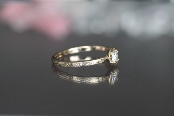 K10天然ダイヤモンド0.213カラットの10金リング 3枚目の画像