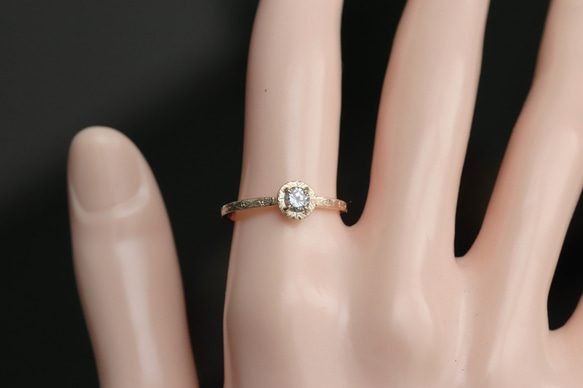 K10天然ダイヤモンド0.213カラットの10金リング 10枚目の画像