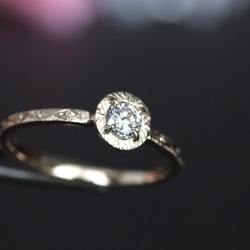 K10天然ダイヤモンド0.213カラットの10金リング 9枚目の画像