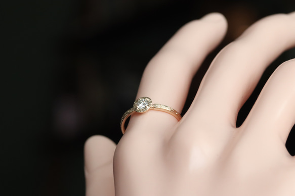 K10天然ダイヤモンド0.213カラットの10金リング 13枚目の画像