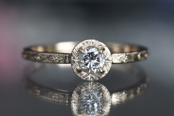 K10天然ダイヤモンド0.213カラットの10金リング 8枚目の画像