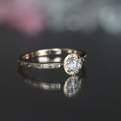 K10天然ダイヤモンド0.213カラットの10金リング 2枚目の画像