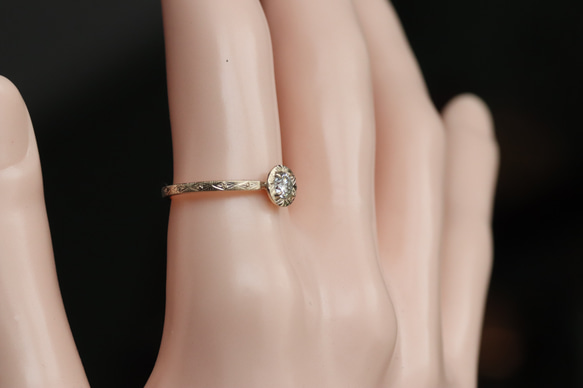 K10天然ダイヤモンド0.213カラットの10金リング 11枚目の画像