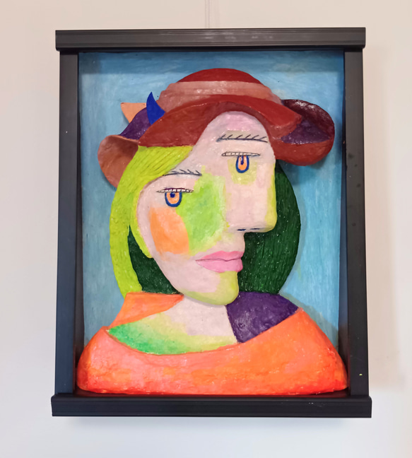 立体絵画の「キュビスムの女の顔」 立体絵画の「キュビスムの女の顔」(3D painting) 絵画 フェル