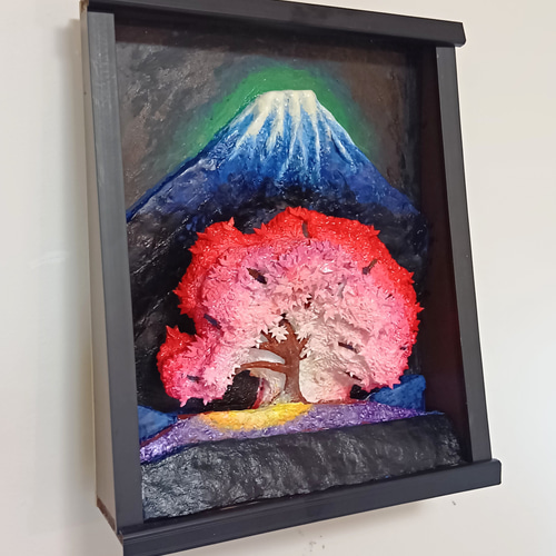 立体絵画の「富士とわに塚桜のライトアップ」 富士とわに塚桜のライトアップ 絵画 フェルメール 通販 19148721