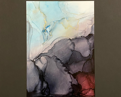 アルコールインクアート No.6 アルコールインクアート 原画 A4サイズ 絵画 森の星屑 通販