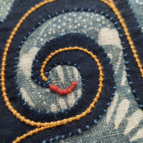アイヌ刺繍　トートバッグa 3枚目の画像