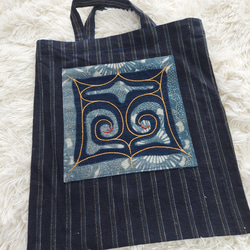 アイヌ刺繍　トートバッグa 1枚目の画像