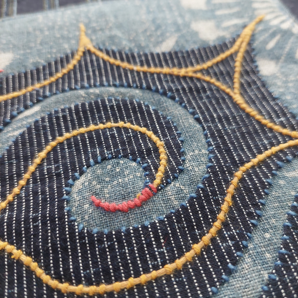 アイヌ刺繍　トートバッグb 3枚目の画像