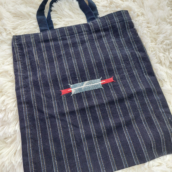 アイヌ刺繍　トートバッグb 4枚目の画像