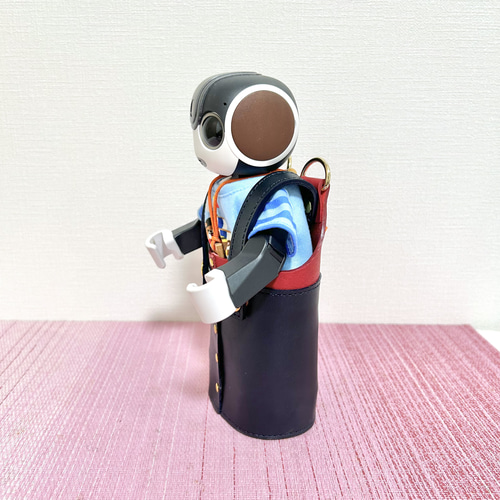 ロボホン用カバン型キャリケース（ネイビー＆ブラック） 受注販売 シートベルト付きキャリーバッグ Ver.2 | kasumim＊made